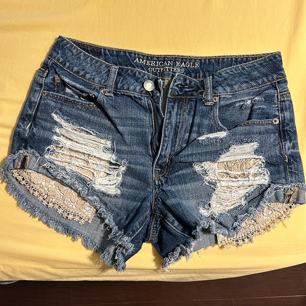 American eagle high rise festival shorts